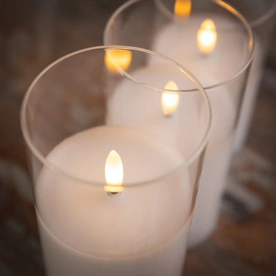 LED Trio Glass Candle Lights - image 2