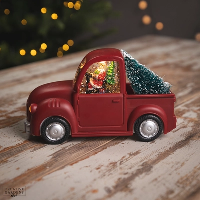 LED Water Spinner Car with Tree - 4L  - Warm White