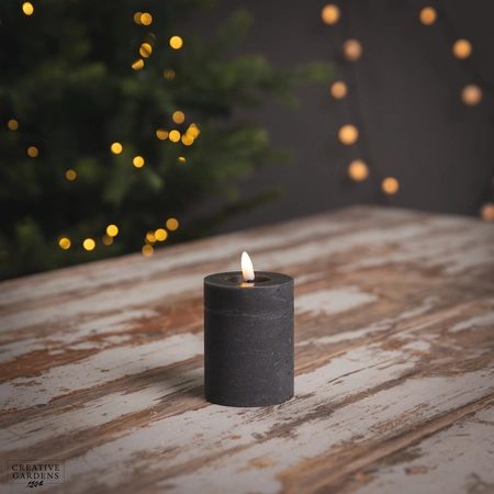 LED Wick Candle 11cm  - Grey - image 1