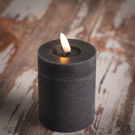 LED Wick Candle 11cm  - Grey - image 2