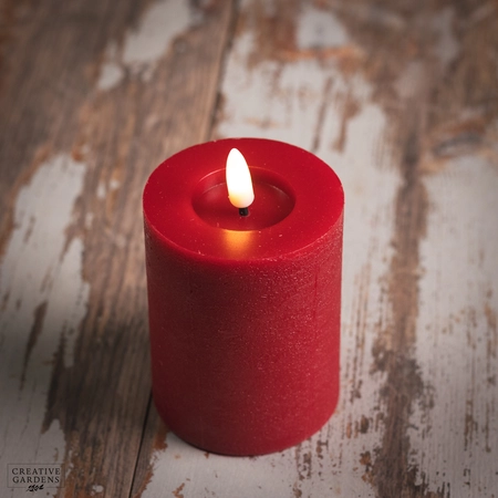 LED Wick Candle 11cm - Red - image 2