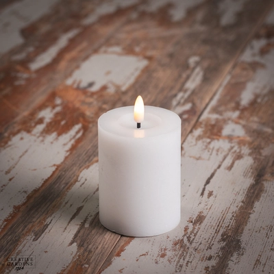 LED Wick Candle 11cm  - White - image 2