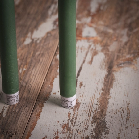 LED Wick Dinner Candle 2pk  - Green - image 3