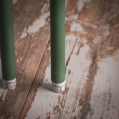 LED Wick Dinner Candle 2pk  - Green - image 3