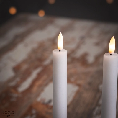 LED Wick Dinner Candle 2pk  - White - image 2