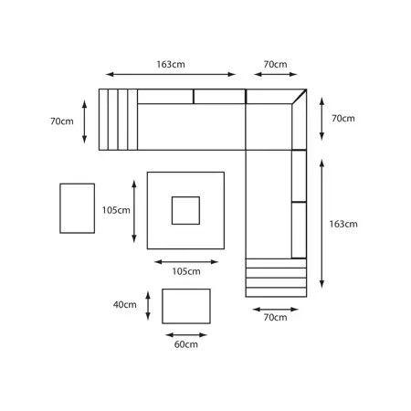 Leisuregrow Monza Square Modular Dining Set - image 3