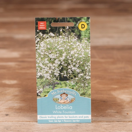 Lobelia (Trailing) White Fountain - image 1