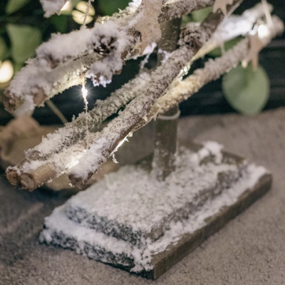 Lumineo Micro LED Snowy Rattan Tree - Warm White - image 2