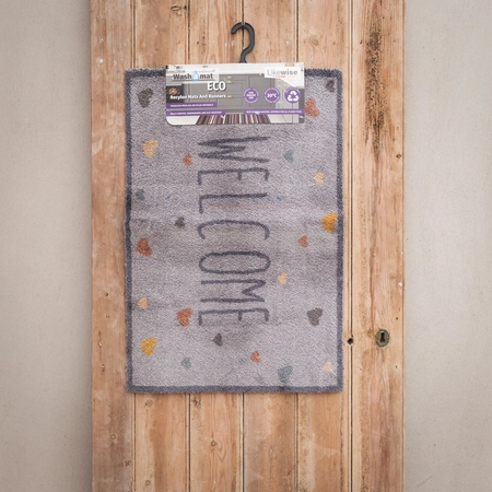 Mayfair Recylon Welcome Love Hearts Mat 75cm x 50cm - image 1