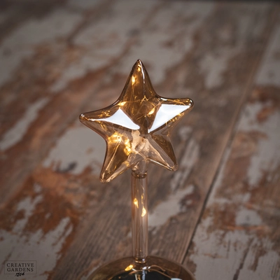 Micro LED Amber Star Glass 19cm - image 3
