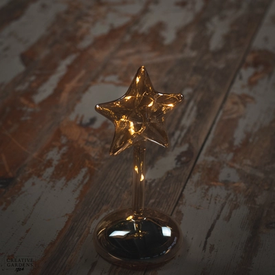 Micro LED Amber Star Glass 19cm - image 4