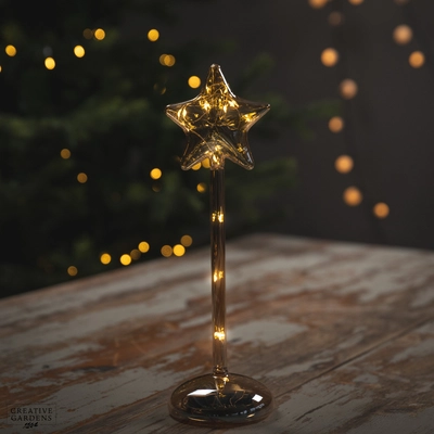 Micro LED Amber Star Glass 29cm - image 2