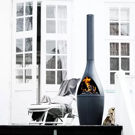 Morso Kamino Outdoor Cast Iron Fireplace - Black - image 1