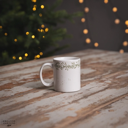 Mug Stoneware Pattern Print Wreath - image 1