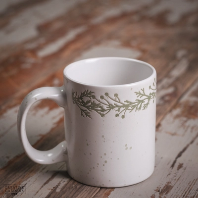 Mug Stoneware Pattern Print Wreath - image 2