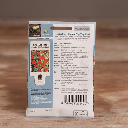 Nasturtium Alaska Tip Top Red - image 2