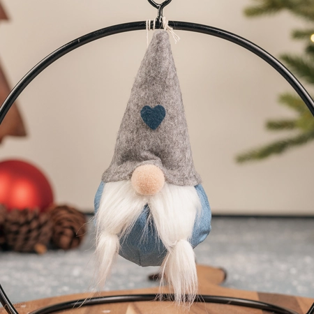 Navy Gnome Hanger - Grey Hat