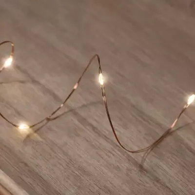 Noma 50 Fit & Forget Battery Copper String Lights - Warm White - image 2
