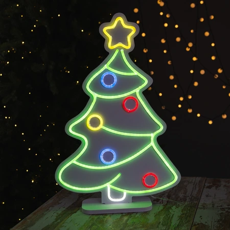 Noma Neon Christmas Tree Lights - 60cm