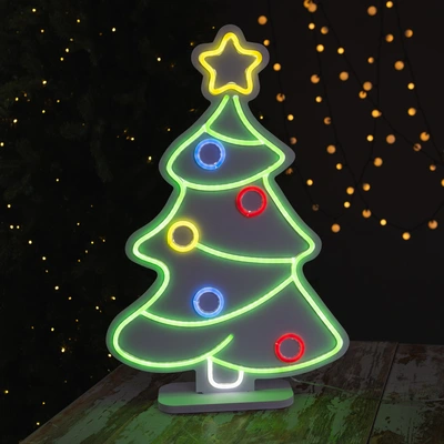 Noma Neon Christmas Tree Lights - 60cm