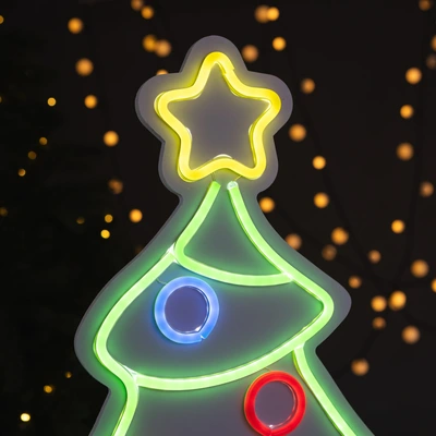 Noma Neon Christmas Tree Lights - 60cm