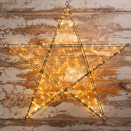 Noma Warm White 3D Black Star 360 LEDs - 60cm