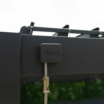 Nova Titan Aluminium Pergola - 3m x 1.5m - Graphite Grey