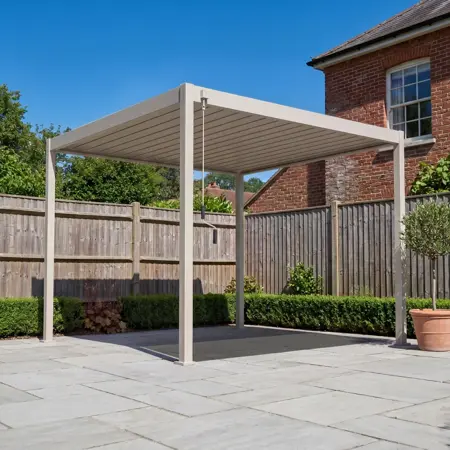 Nova Titan Aluminium Pergola - 3m x 3m - Pebble