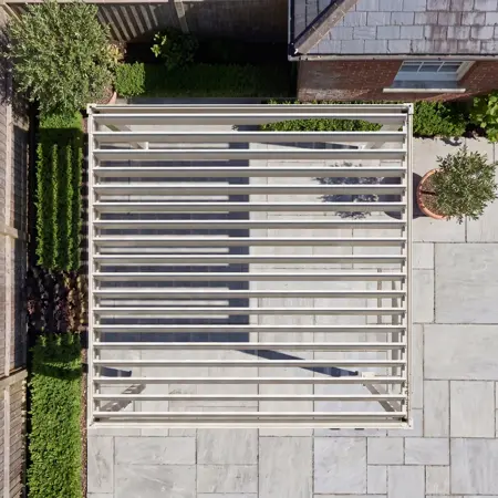Nova Titan Aluminium Pergola - 3m x 3m - Pebble