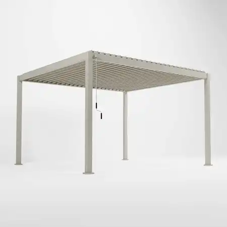 Nova Titan Aluminium Pergola - 4m x 3m - Pebble