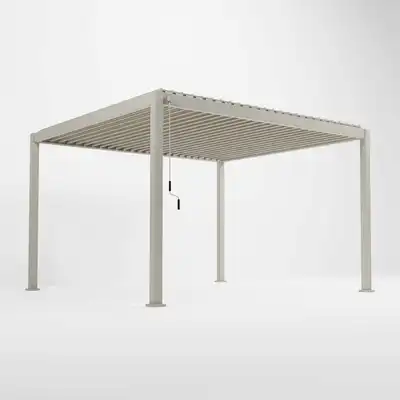 Nova Titan Aluminium Pergola - 4m x 3m - Pebble