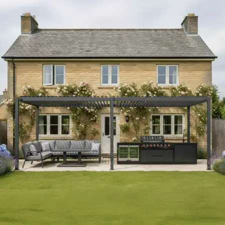 Nova Titan Aluminium Pergola - 6m x 3m