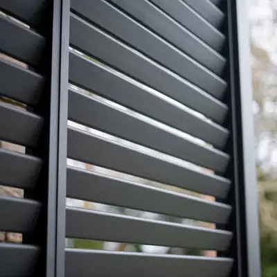 Nova Titan Aluminium Side Wall - 1.33m - Grey