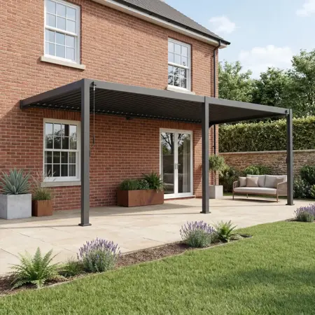 Nova Titan Wall Mounted Pergola - 6m x 3m