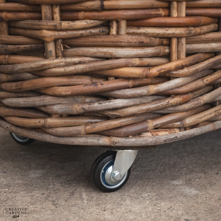 Oval Wheeled Basket with Ear Handles - Large - image 2