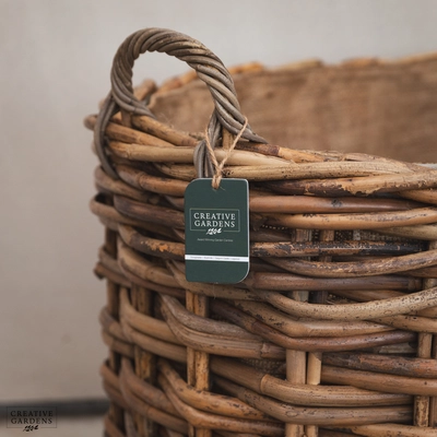 Oval Wheeled Basket with Ear Handles - Large - image 3