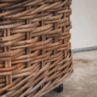 Oval Wheeled Basket with Ear Handles - Large - image 4