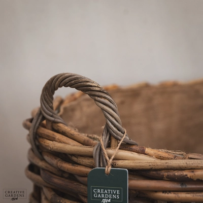 Oval Wheeled Basket with Ear Handles - Large - image 5