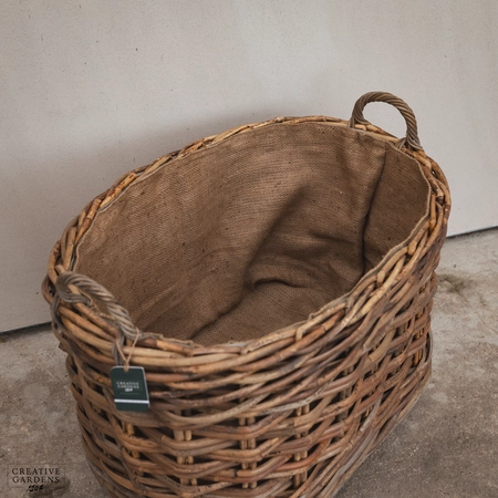 Oval Wheeled Basket with Ear Handles - Large - image 7