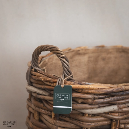 Oval Wheeled Basket with Ear Handles- Small - image 4