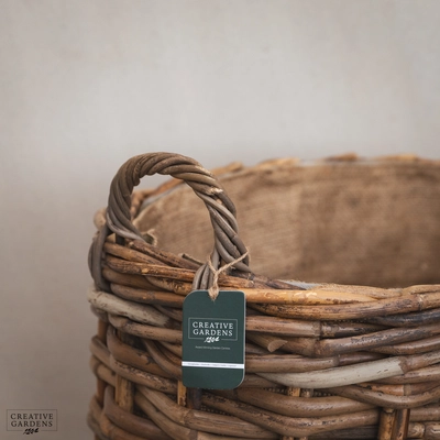 Oval Wheeled Basket with Ear Handles- Small - image 4