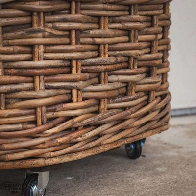 Oval Wheeled Basket with Ear Handles- Small - image 6