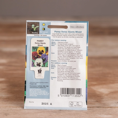 Pansy Swiss Giants Mix - image 2