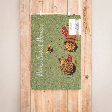 Premium Sage Brillo Barb & Bumble Printed Coir Mat - 75cm x 50cm - image 1