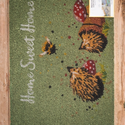 Premium Sage Brillo Barb & Bumble Printed Coir Mat - 75cm x 50cm - image 2