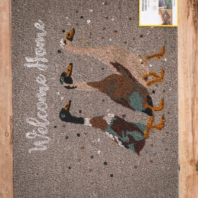 Premium Three Duckgrees Grey Printed Coir Mat - 75cm x 50cm - image 2