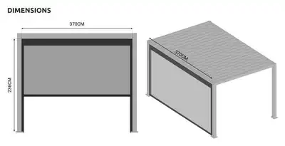 Pull Down Screen for Nova Titan 4m Pergolas