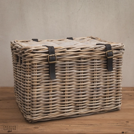 Rectangle Trunk with Leather Straps - Large - image 1