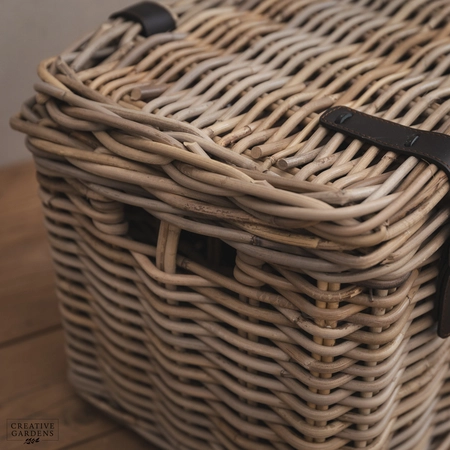 Rectangle Trunk with Leather Straps - Medium - image 3