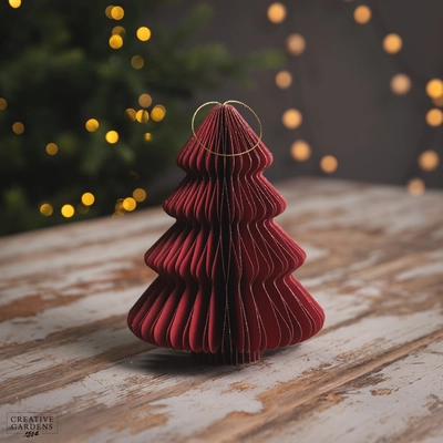 Red Tree Paper Gold Glitter 20cm